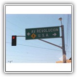 Revolucion-USA sign