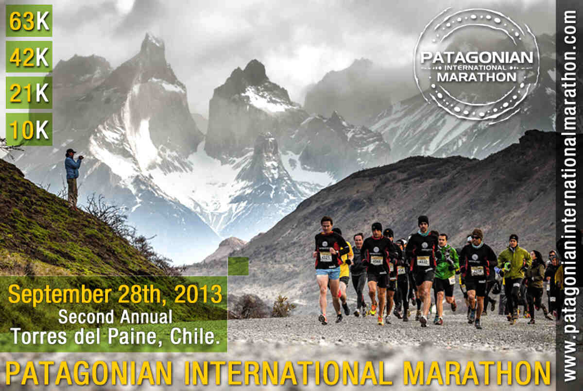 the Patagonian International Marathon in Torres del Paine National Park, Chile